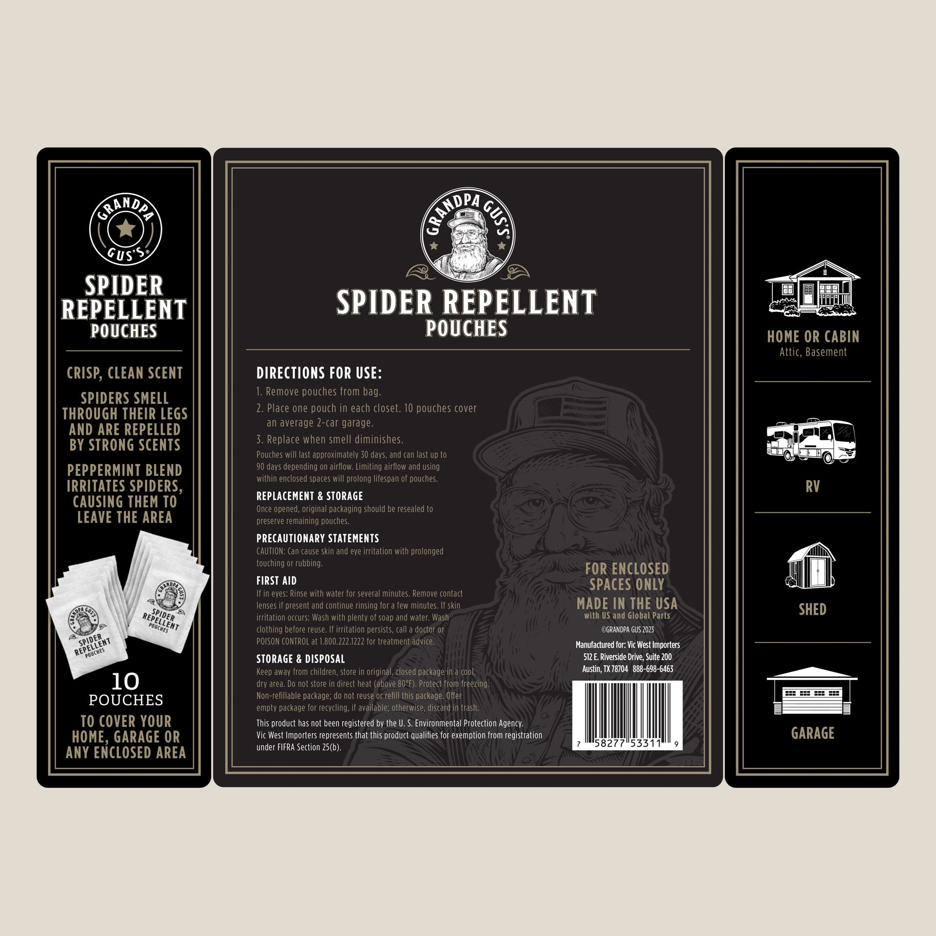 Spider Repellent Pouches