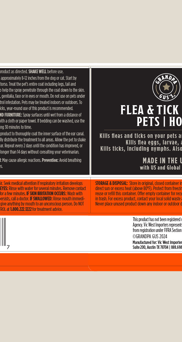 Flea & Tick Killer Spray for Pets & Home