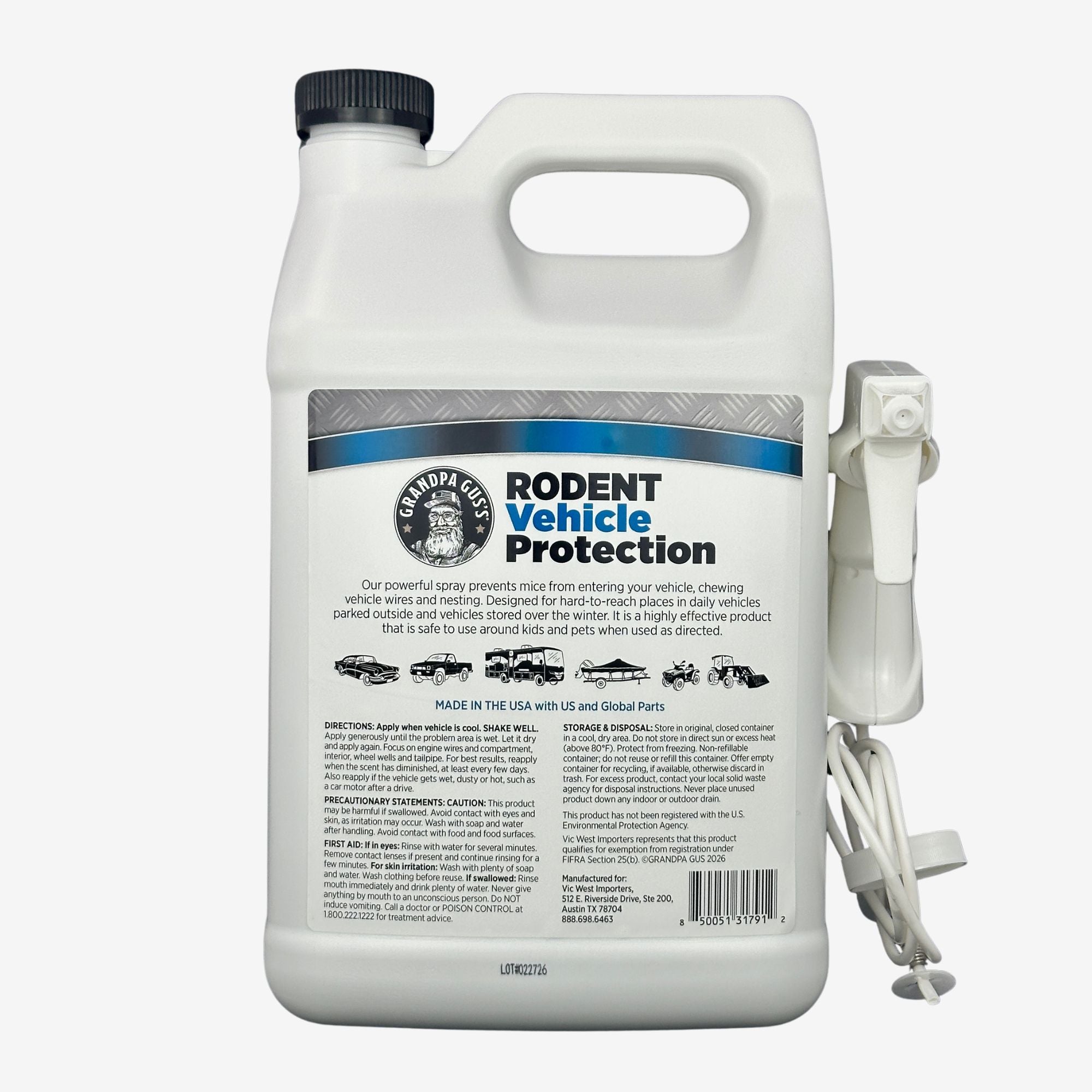 Rodent Vehicle Protection Spray