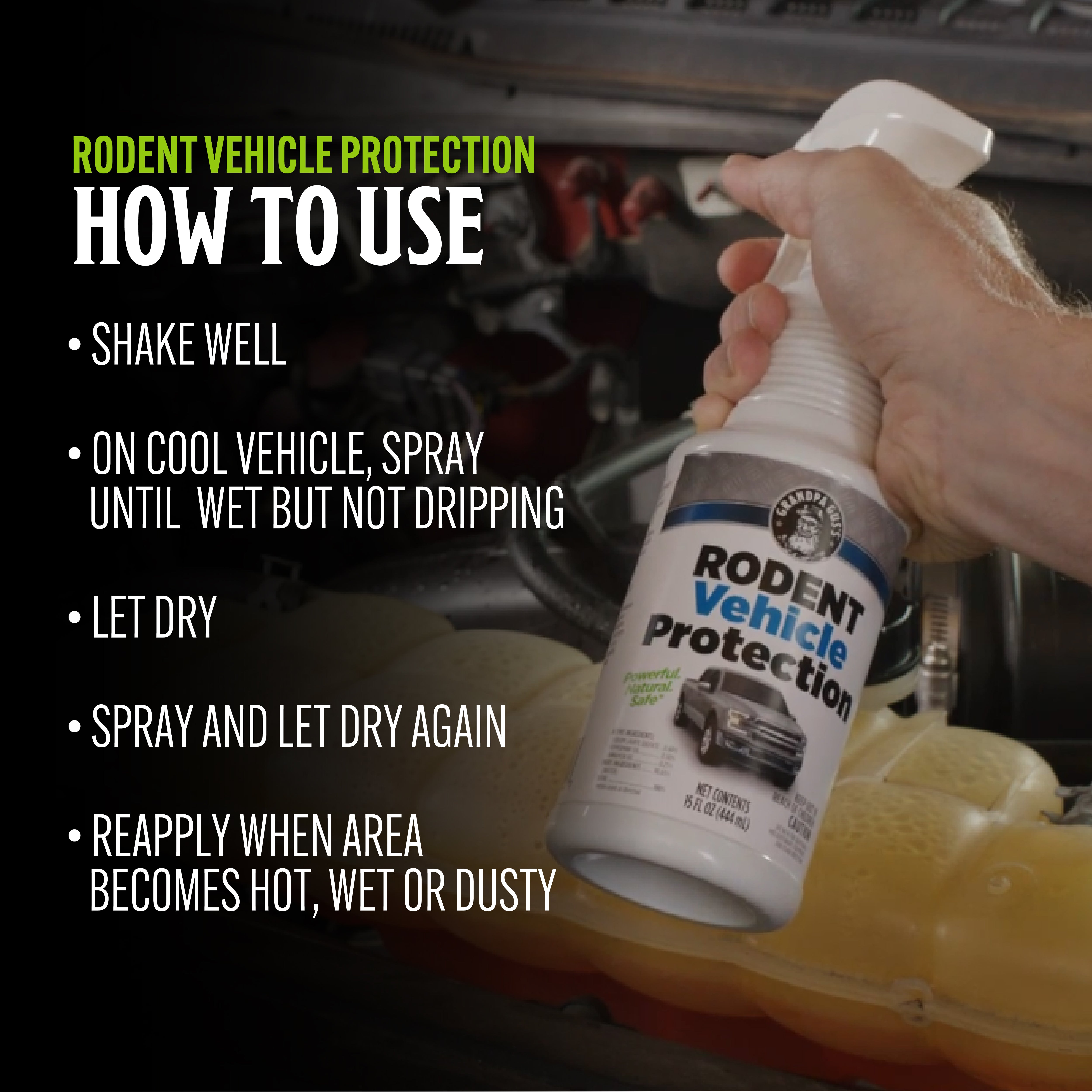 Rodent Vehicle Protection Spray