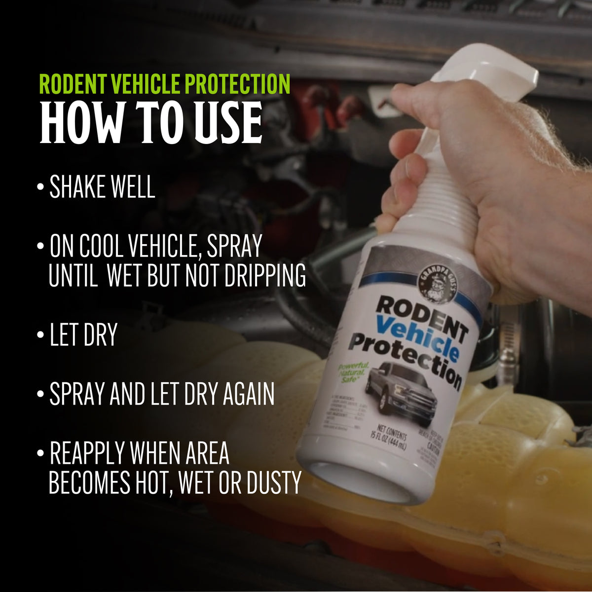 Rodent Vehicle Protection Spray – Grandpa Gus