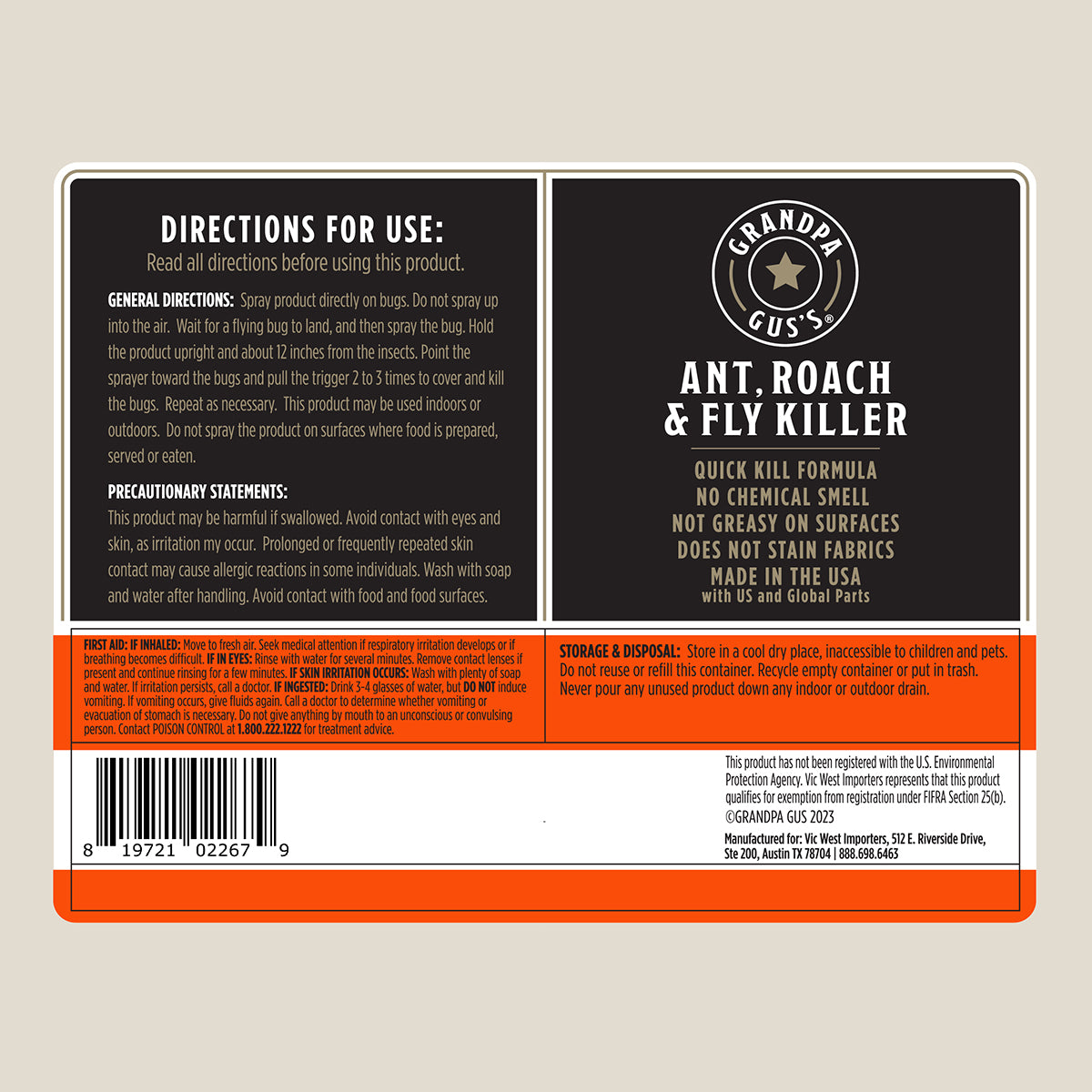 Ant, Roach, and Fly Killer Spray