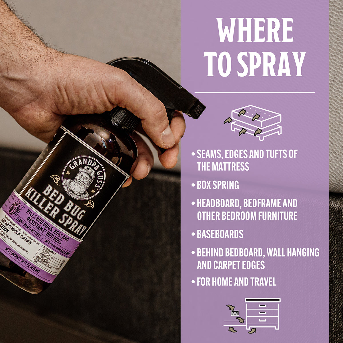 Bed Bug Killer Spray Grandpa Gus